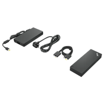 Lenovo 40B00300EU base para portátil y replicador de puertos Alámbrico Thunderbolt 4 Negro, Rojo
