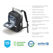 Mochila DICOTA Eco Backpack Plus BASE para Portátiles de 13" a 15,6" - Negra