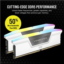 Memoria RAM Corsair Vengeance RGB DDR5 5200MHz 32GB (2x16GB) CL40 Blanca