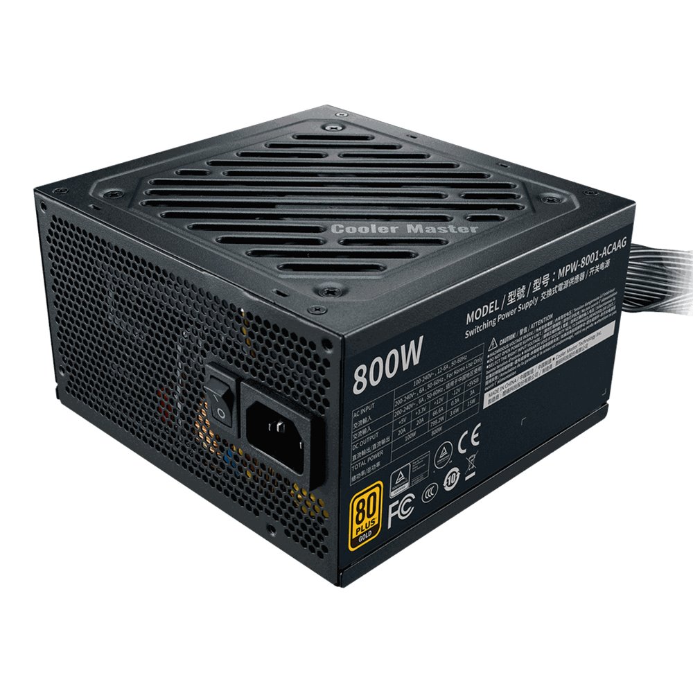 Fuente de Alimentación Cooler Master G800 Gold 800W 80 Plus Gold Bulk Fuente de Alimentación Cooler Master G800 Gold 800W 80 Plus Gold Bulk