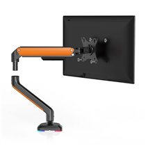 Soporte de Mesa RGB Gaming AISENS DT32TSR-249 para Monitores/TV de 17" a 32", Negro-Naranja