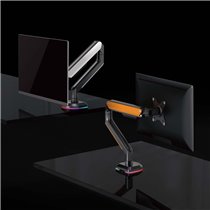 Soporte de Mesa RGB Gaming AISENS DT32TSR-249 para Monitores/TV de 17" a 32", Negro-Naranja