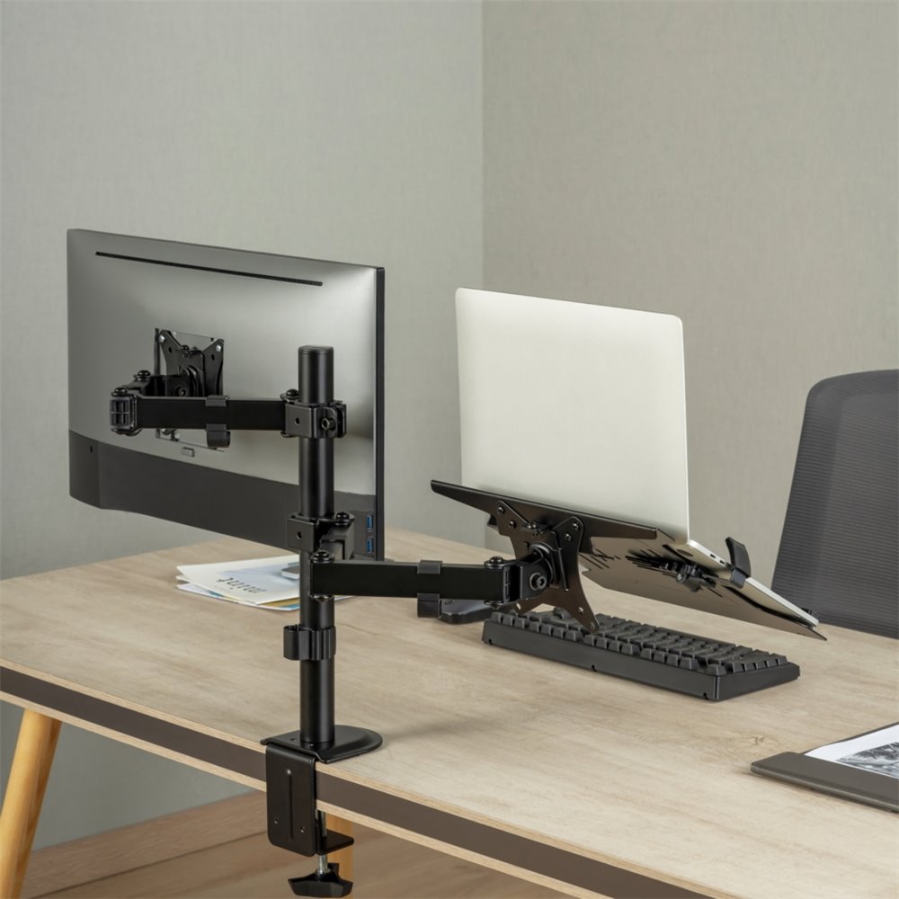 Soporte de Mesa Giratorio e Inclinable AISENS DTL32TSR-193 para Portátil y Monitor/TV de 17" a 32"
