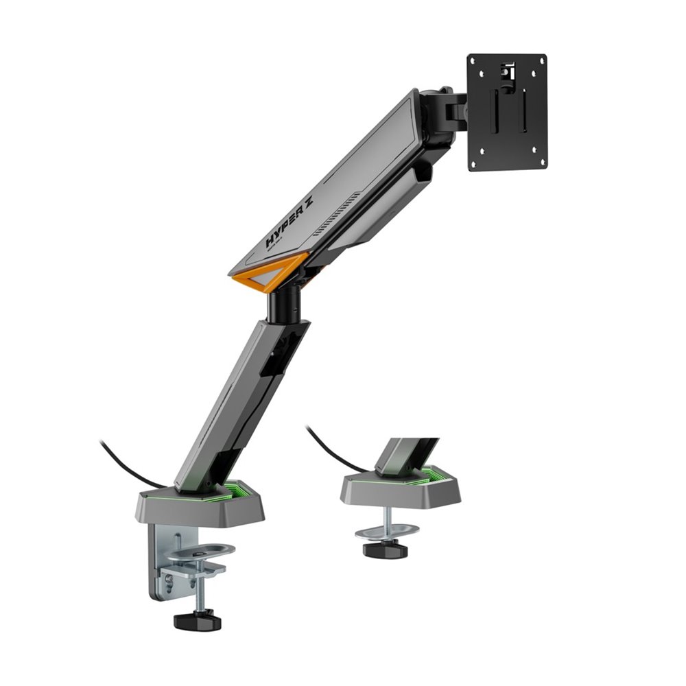 Soporte de Mesa RGB Gaming AISENS DT49TSRRGB-347 para Monitores de 17" a 49", hasta 16 kg