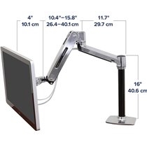 Soporte Ergotron LX HD Sit-Stand de Escritorio para Monitores de hasta 49" (45-384-026)