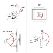 Soporte Ergotron LX HD Sit-Stand de Escritorio para Monitores de hasta 49" (45-384-026)