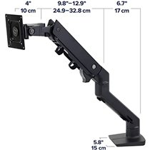 Soporte de Escritorio Ergotron HX con HD Pivot para Monitores Curvos de hasta 49"