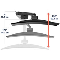 Soporte de Escritorio Ergotron HX con HD Pivot para Monitores Curvos de hasta 49"