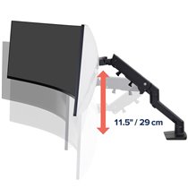 Soporte de Escritorio Ergotron HX con HD Pivot para Monitores Curvos de hasta 49"