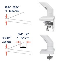 Soporte de Escritorio Ergotron HX con HD Pivot para Monitores Curvos de hasta 49"