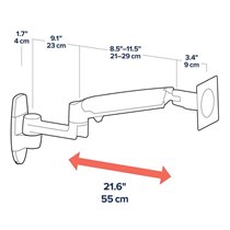 Brazo de Monitor Ergotron LX para Montaje en Pared (45-243-216)