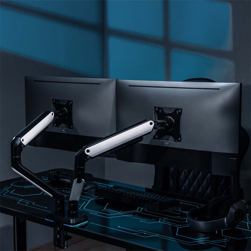 Soporte Gaming para 2 Monitores AISENS DT32TSR-297 con Iluminación RGB