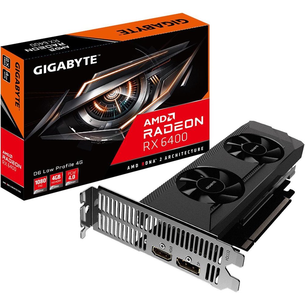 GIGABYTE Radeon RX 6400 D6 Low Profile 4G
