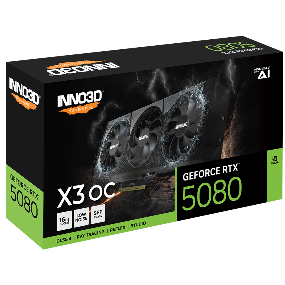 INNO3D GeForce RTX 5080 X3 OC 16GB GDDR7 INNO3D GeForce RTX 5080 X3 OC 16GB GDDR7