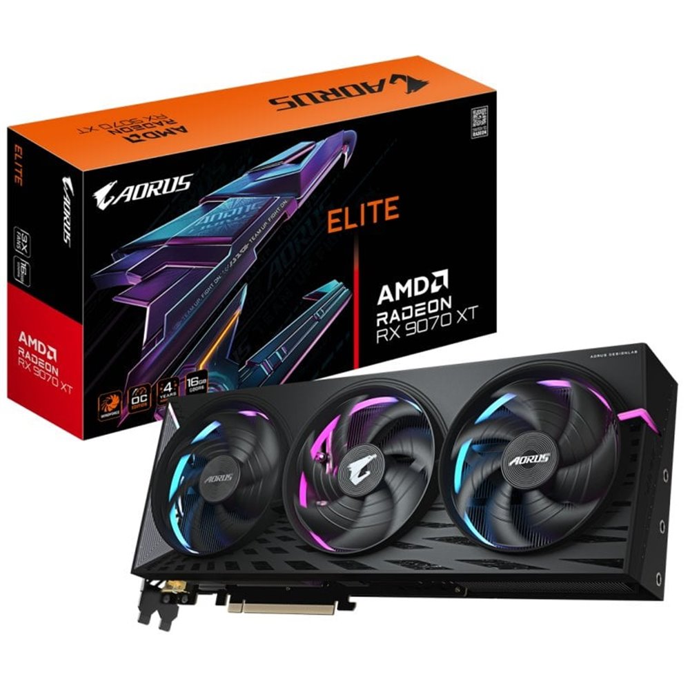 Gigabyte AORUS Radeon RX 9070 XT ELITE 16GB GDDR6 Gigabyte AORUS Radeon RX 9070 XT ELITE 16GB GDDR6