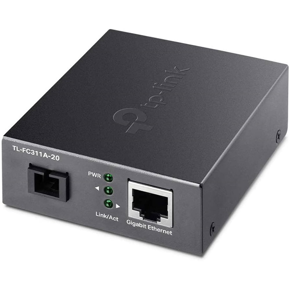 CONVERTIDOR DE FIBRA TP-LINK FC311A-20 SINGLE-MODE GIGABIT BIDIRECCIONAL DE 1P RJ45 10/100/1000 A 1P SC PORT GIGABIT COBERTUR