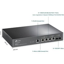 SWITCH GESTIONABLE L2+ TP-LINK TL-SX3206HPP 4P 10GE POE++ 200W 2P SFP+ 10GBPS