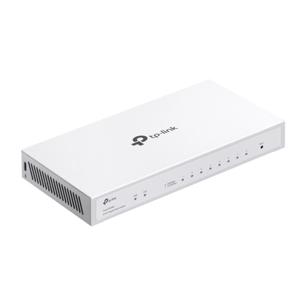 SWITCH SEMIGESTIONABLE TP-LINK FESTA FS308G 8XRJ45 GB CARCASA METALICA 1X ENTRADA POE GESTION APLICACION FESTA