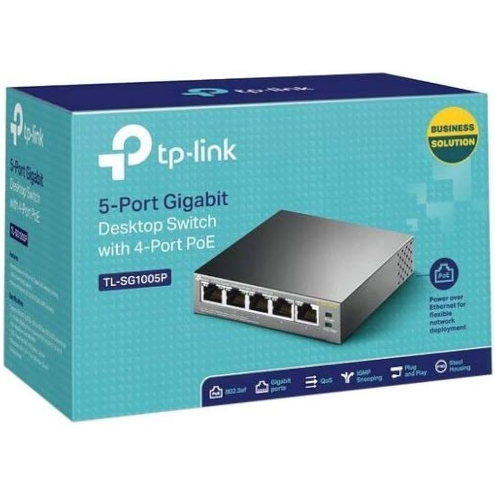 SWITCH NO GESTIONABLE TP-LINK TL-SF1005LP SOBREMESA 10/100 4P POE TOTAL POE 41W