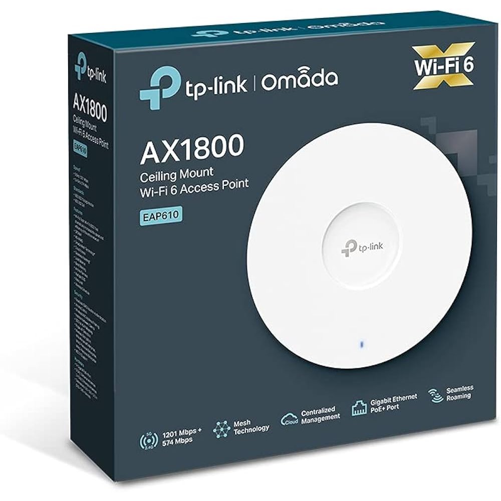 AP TECHO WIFI 6 TP-LINK OMADA EAP613 AX1800