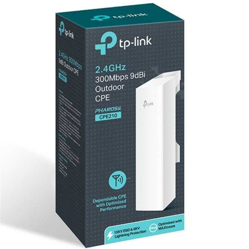 PUNTO DE ACCESO REPETIDOR INAL?MBRICO TP-LINK CPE210 POE 300MBPS/ 24GHZ/ ANTENA DE 9DBI/ WIFI 80211N/B/G PUNTO DE ACCESO REPETIDOR INAL?MBRICO TP-LINK CPE210 POE 300MBPS/ 24GHZ/ ANTENA DE 9DBI/ WIFI 80211N/B/G