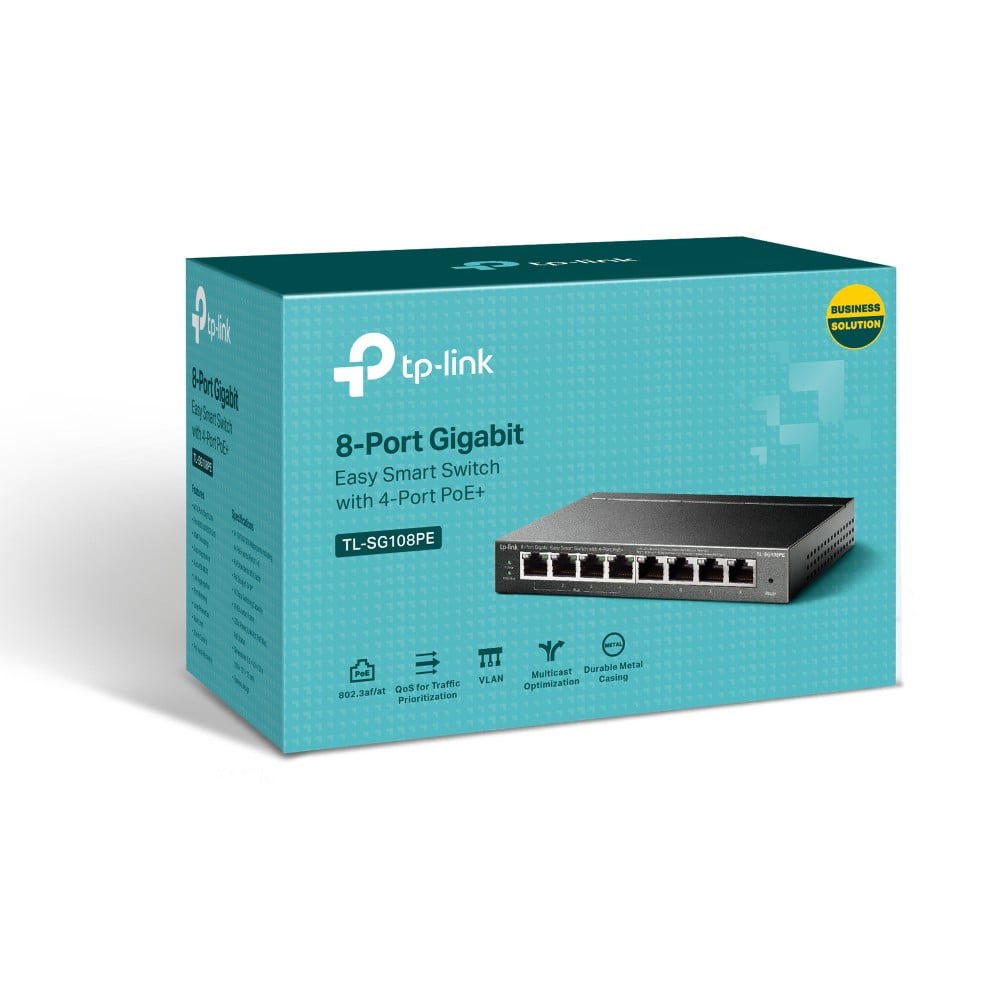 SWITCH TP-LINK EASY SMART TL-SG108E 8 PUERTOS/ RJ-45 10/100/1000 SWITCH TP-LINK EASY SMART TL-SG108E 8 PUERTOS/ RJ-45 10/100/1000