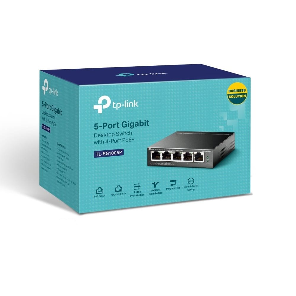 SWITCH TP-LINK TL-SG1005P 5 PUERTOS/ RJ-45 10/100/1000 POE