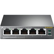 SWITCH NO GESTIONABLE TP-LINK SF1005P 5P ETHERNET 4P POE (58W) SOBREMESA NO RACK CARCASA METALICA