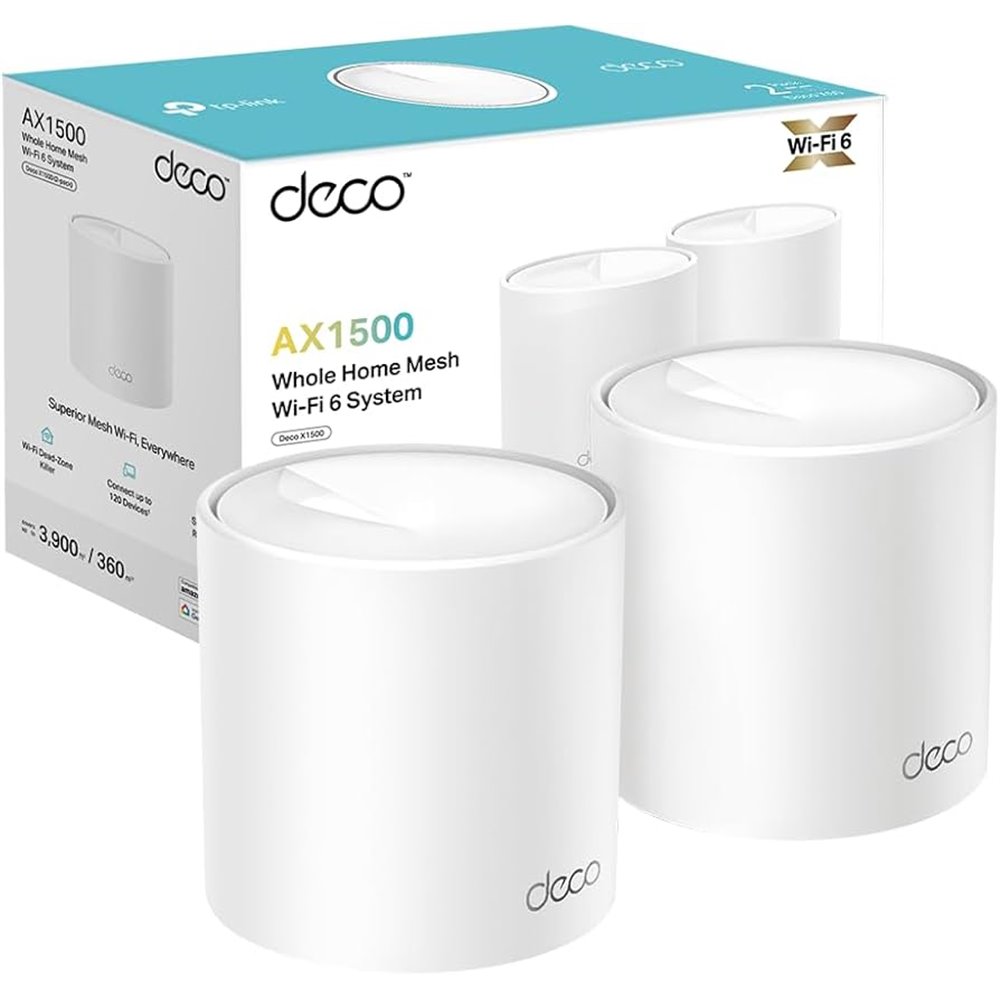 SISTEMA MESH TP-LINK DECO X10 1500MBPS/ 24GHZ 5GHZ/ PACK DE 2 SISTEMA MESH TP-LINK DECO X10 1500MBPS/ 24GHZ 5GHZ/ PACK DE 2
