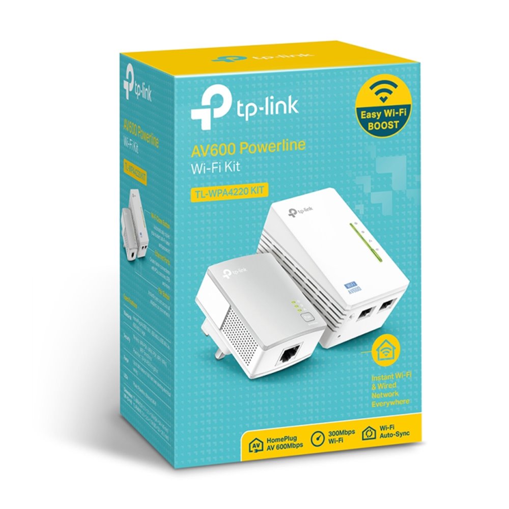 POWERLINE WIFI TP-LINK AV600 KIT 2UDS 2 PORT
