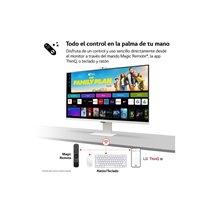 Monitor Smart FHD LG 27SR50F-W 27" IPS webOS23 Blanco