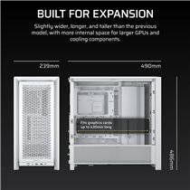 Corsair FRAME 4000D Mid-Tower White: Caja Semitorre E-ATX