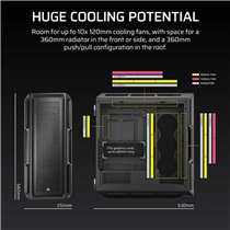 Corsair 5000T Mid-Tower Black: Caja Semitorre E-ATX
