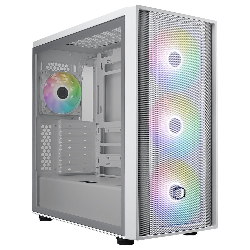 Cooler Master MasterBox 600 ARGB Mid-Tower White E-ATX