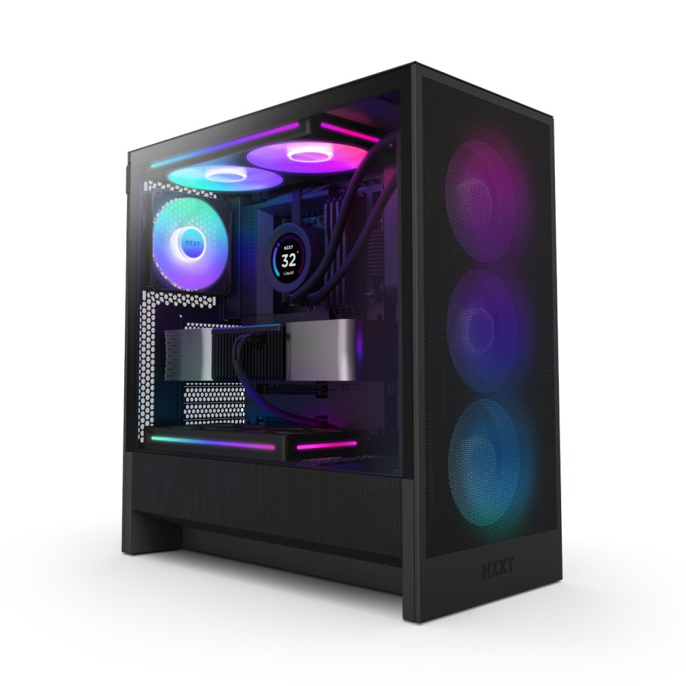 NZXT H5 Flow RGB Negra Caja Semitorre E-ATX